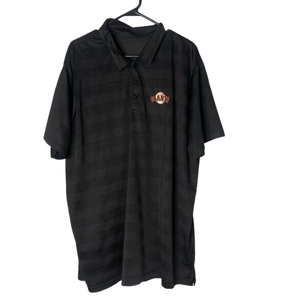 Antigua San Francisco Giants Polo Shirt Mens 2X XXL Striped Baseball MLB Logo - Picture 1 of 11